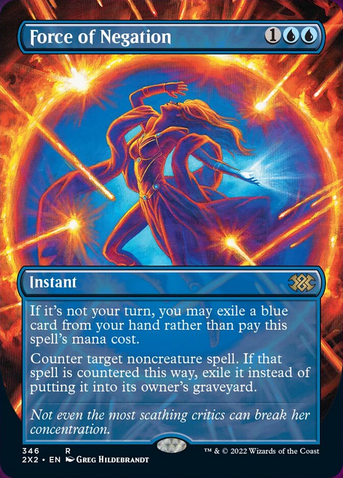 Force of Negation (Borderless Alternate Art) [Double Masters 2022] | Gaming Infinity