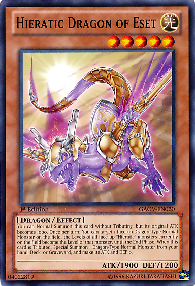 Hieratic Dragon of Eset [GAOV-EN020] Common | Gaming Infinity