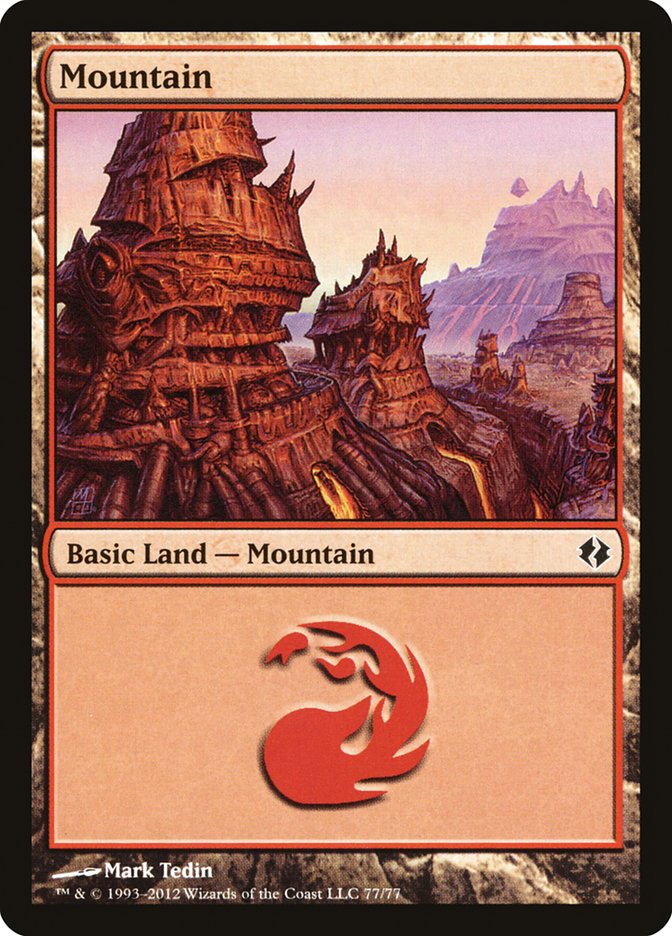 Mountain (77) [Duel Decks: Venser vs. Koth] | Gaming Infinity