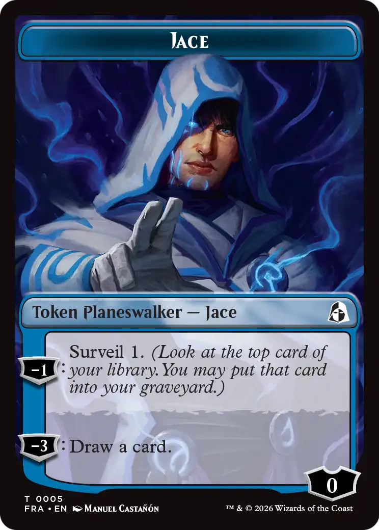 Spirit // Jace Double-Sided Token [Reality Fracture Commander Tokens] | Gaming Infinity
