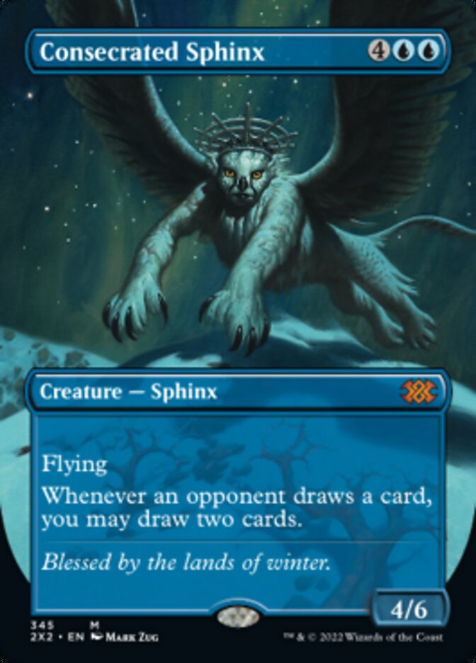 Consecrated Sphinx (Borderless Alternate Art) [Double Masters 2022] | Gaming Infinity