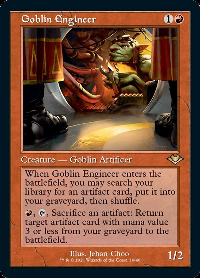 Goblin Engineer (Retro Foil Etched) [Modern Horizons] | Gaming Infinity