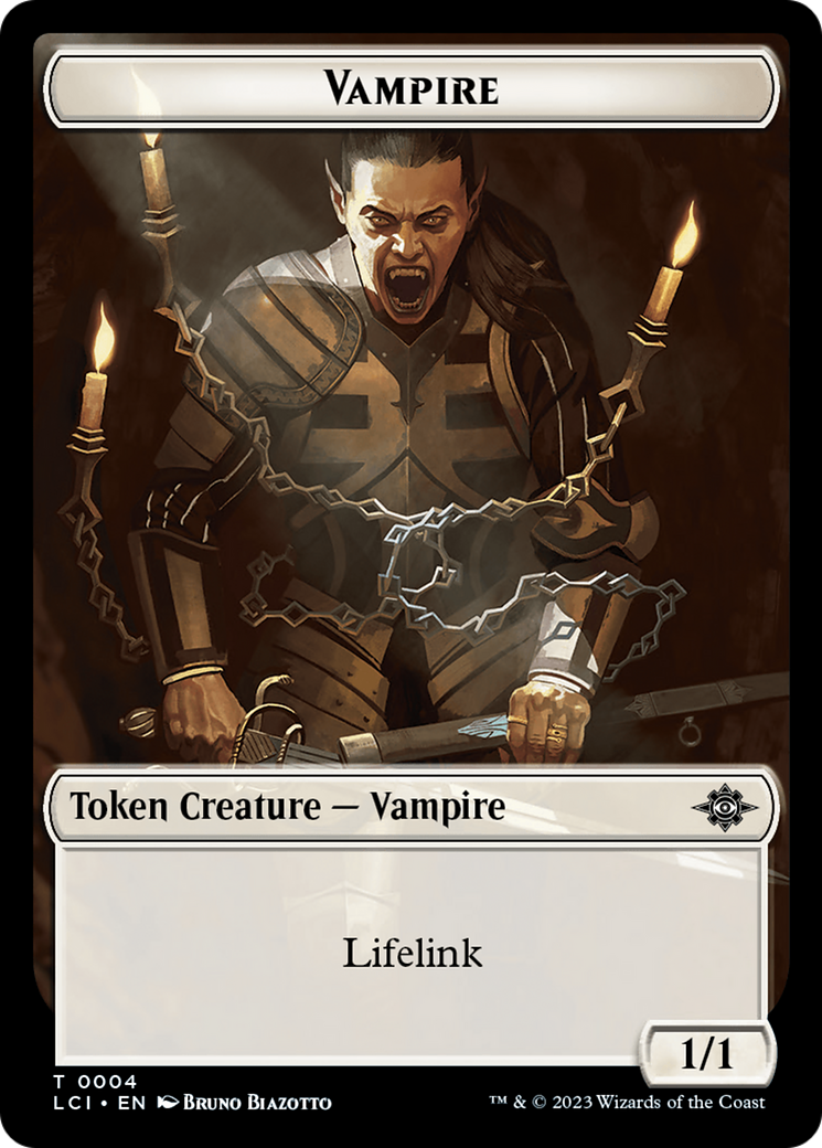 Blood // Vampire (0004) Double-Sided Token [The Lost Caverns of Ixalan Commander Tokens] | Gaming Infinity