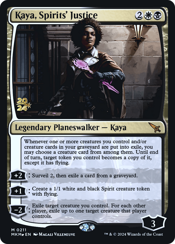 Kaya, Spirits' Justice [Murders at Karlov Manor Prerelease Promos] | Gaming Infinity