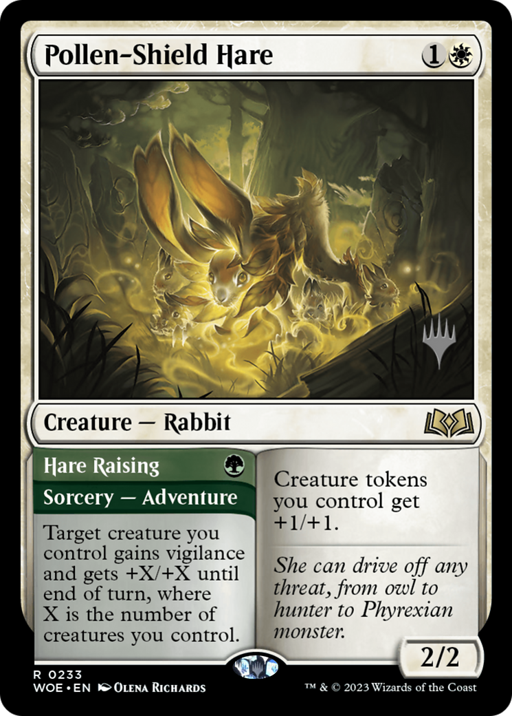 Pollen-Shield Hare // Hare Raising (Promo Pack) [Wilds of Eldraine Promos] | Gaming Infinity
