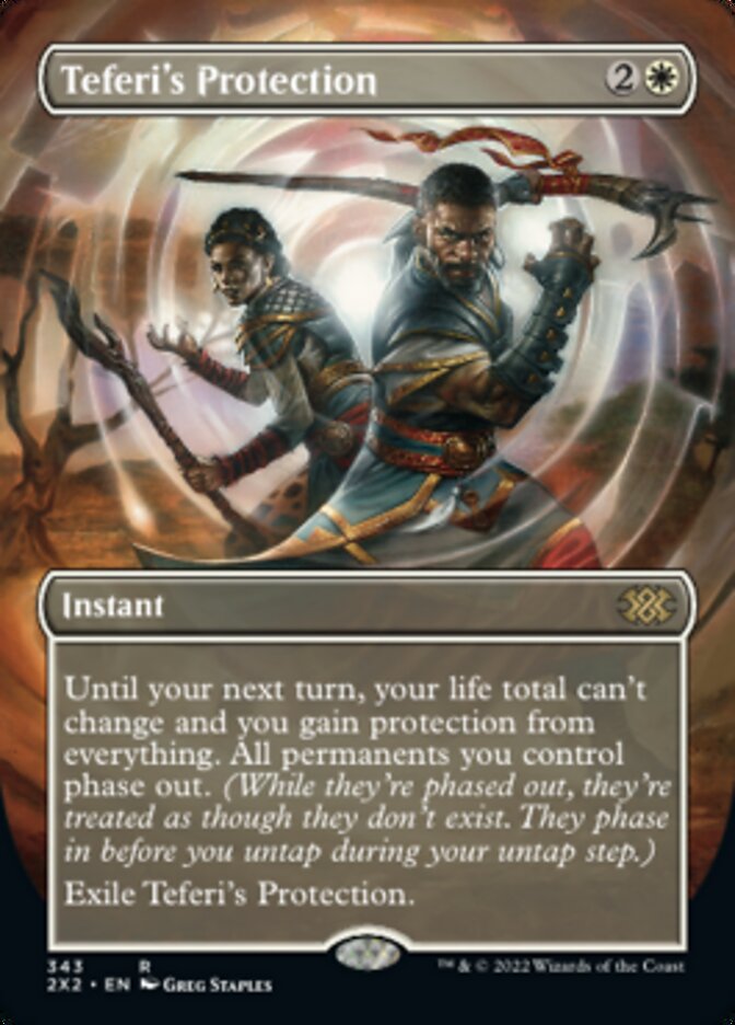 Teferi's Protection (Borderless Alternate Art) [Double Masters 2022] | Gaming Infinity
