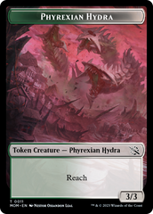 Warrior // Phyrexian Hydra (11) Double-Sided Token [March of the Machine Tokens] | Gaming Infinity