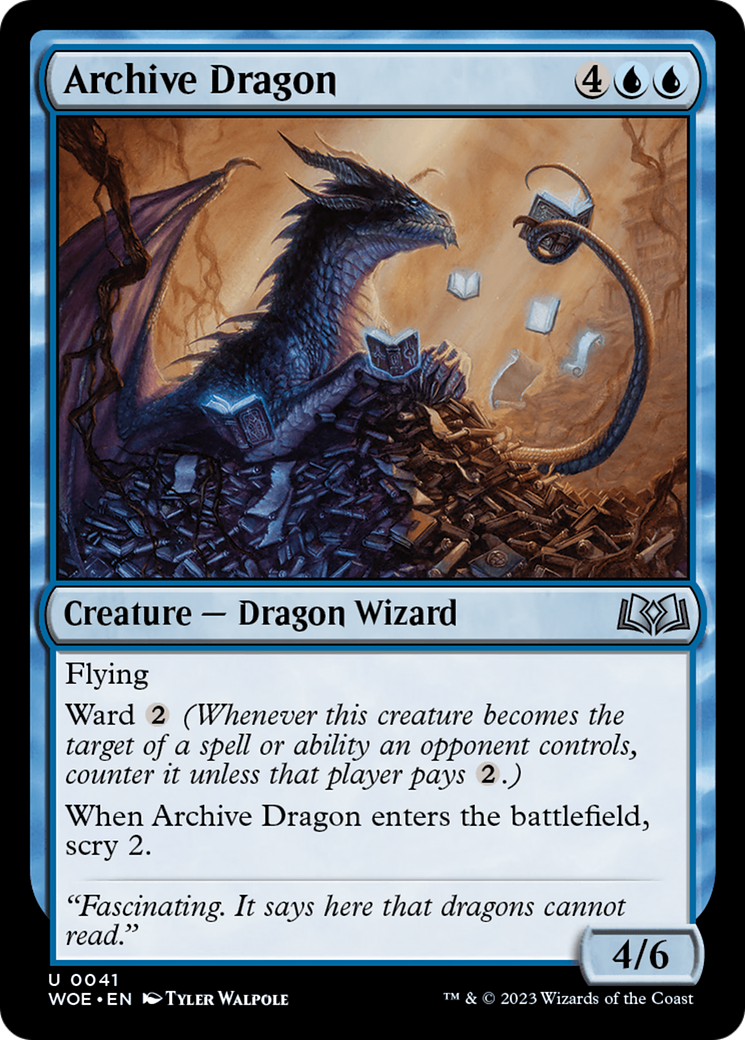 Archive Dragon [Wilds of Eldraine] | Gaming Infinity