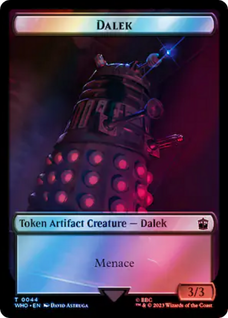 Dalek // Mark of the Rani Double-Sided Token (Surge Foil) [Doctor Who Tokens] | Gaming Infinity