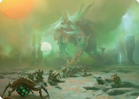 Green Sun's Twilight Art Card [Phyrexia: All Will Be One Art Series] | Gaming Infinity