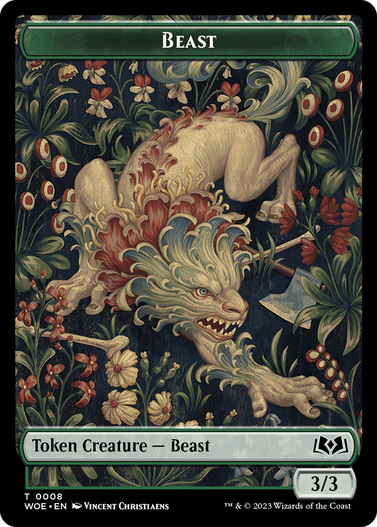 Beast Token [Wilds of Eldraine Tokens] | Gaming Infinity