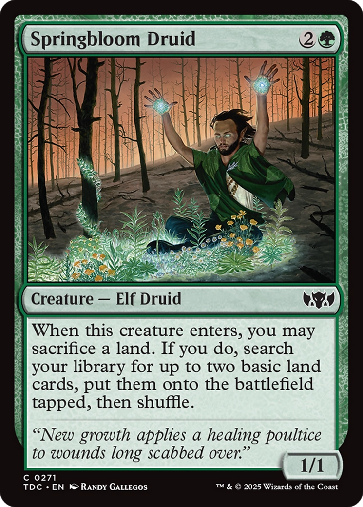 Springbloom Druid [Tarkir: Dragonstorm Commander] | Gaming Infinity