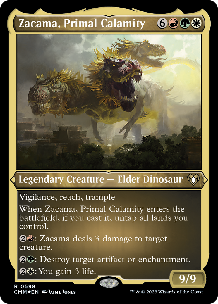 Zacama, Primal Calamity (Foil Etched) [Commander Masters] | Gaming Infinity