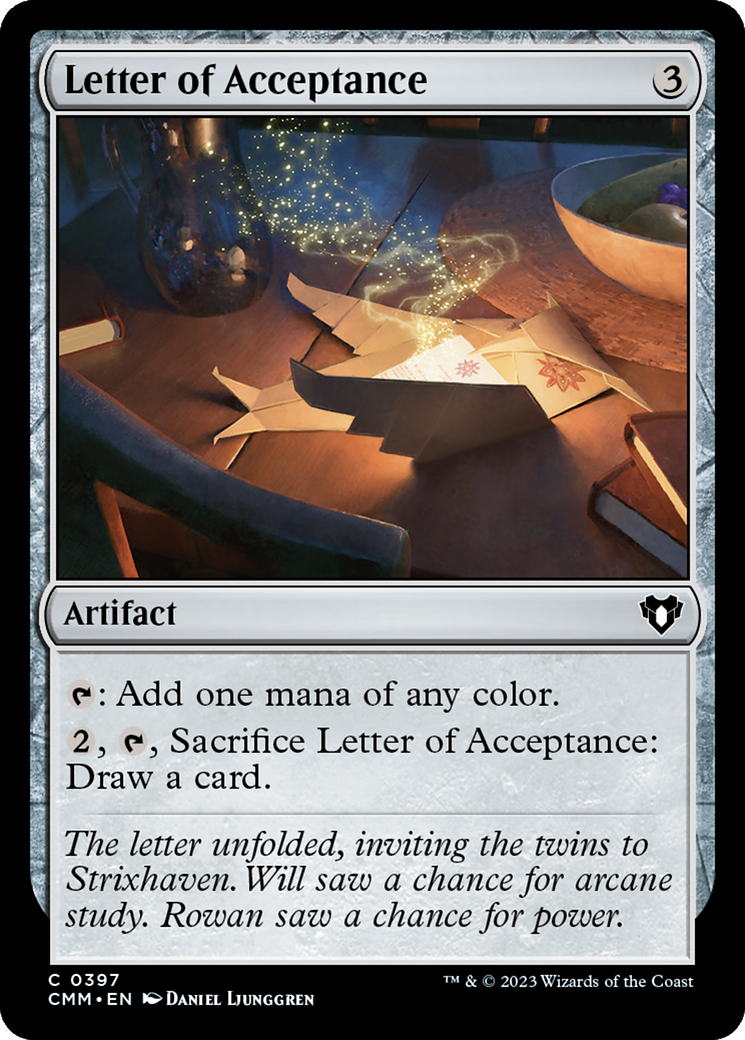 Letter of Acceptance [Commander Masters] | Gaming Infinity