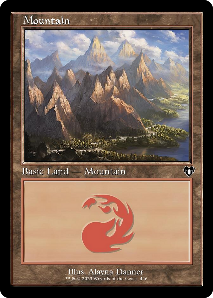 Mountain (446) (Retro) [Commander Masters] | Gaming Infinity