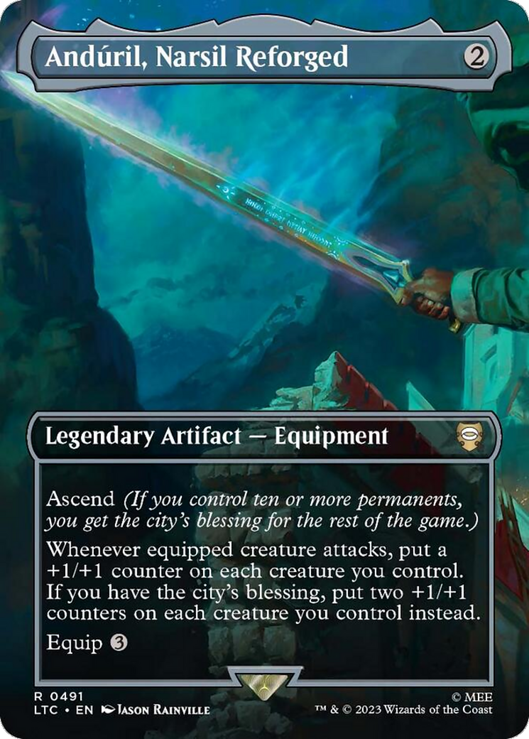 Anduril, Narsil Reforged (Borderless) [The Lord of the Rings: Tales of Middle-Earth Commander] | Gaming Infinity