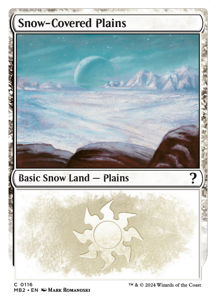 Snow-Covered Plains (White Border) [Mystery Booster 2] | Gaming Infinity