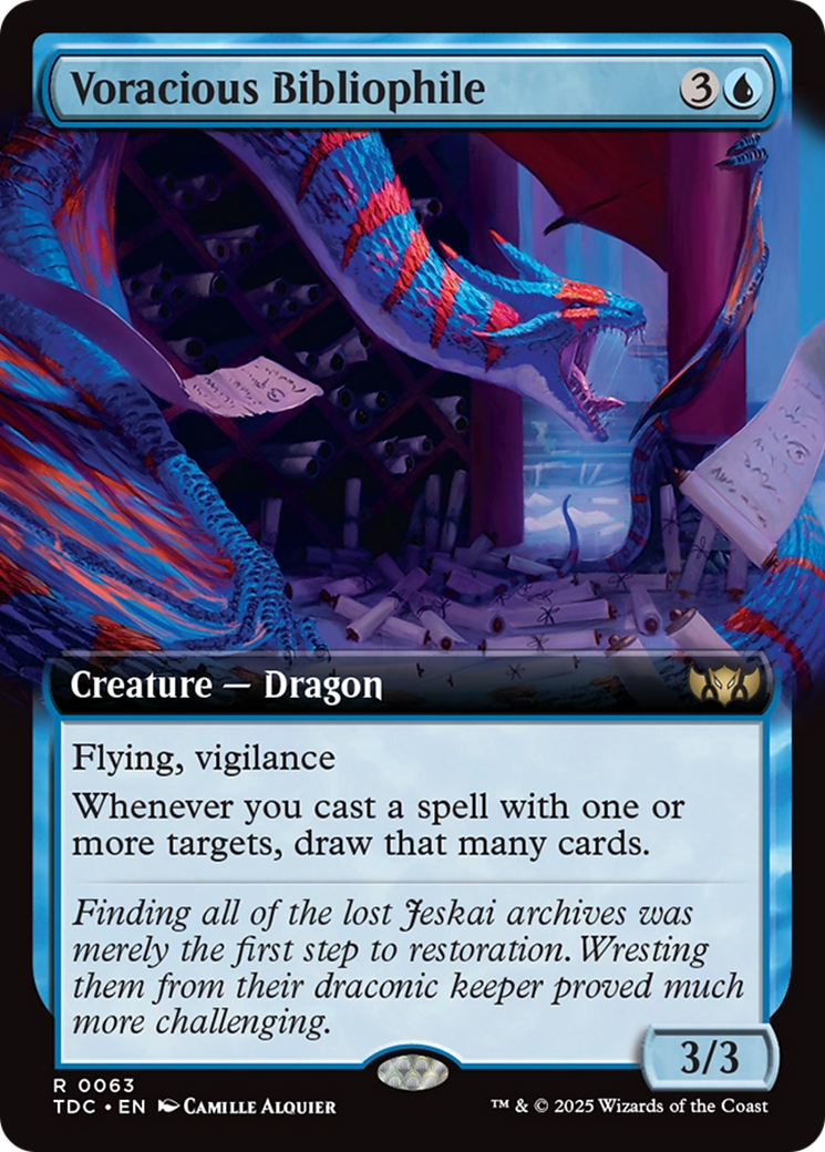 Voracious Bibliophile (Extended Art) [Tarkir: Dragonstorm Commander] | Gaming Infinity