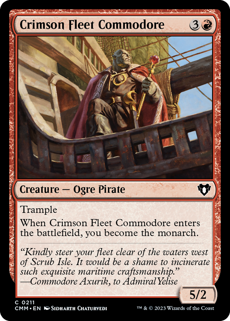 Crimson Fleet Commodore [Commander Masters] | Gaming Infinity