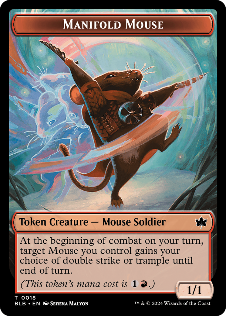 Sword // Manifold Mouse Double-Sided Token [Bloomburrow Tokens] | Gaming Infinity