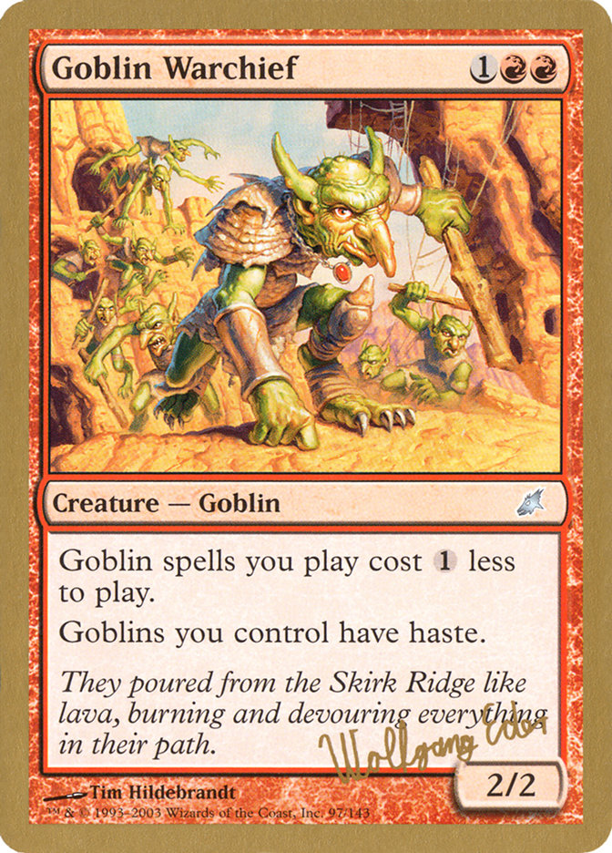 Goblin Warchief (Wolfgang Eder) [World Championship Decks 2003] | Gaming Infinity