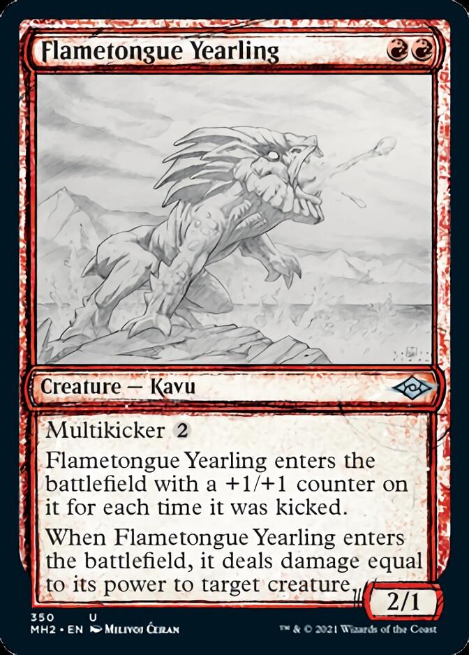 Flametongue Yearling (Sketch) [Modern Horizons 2] | Gaming Infinity