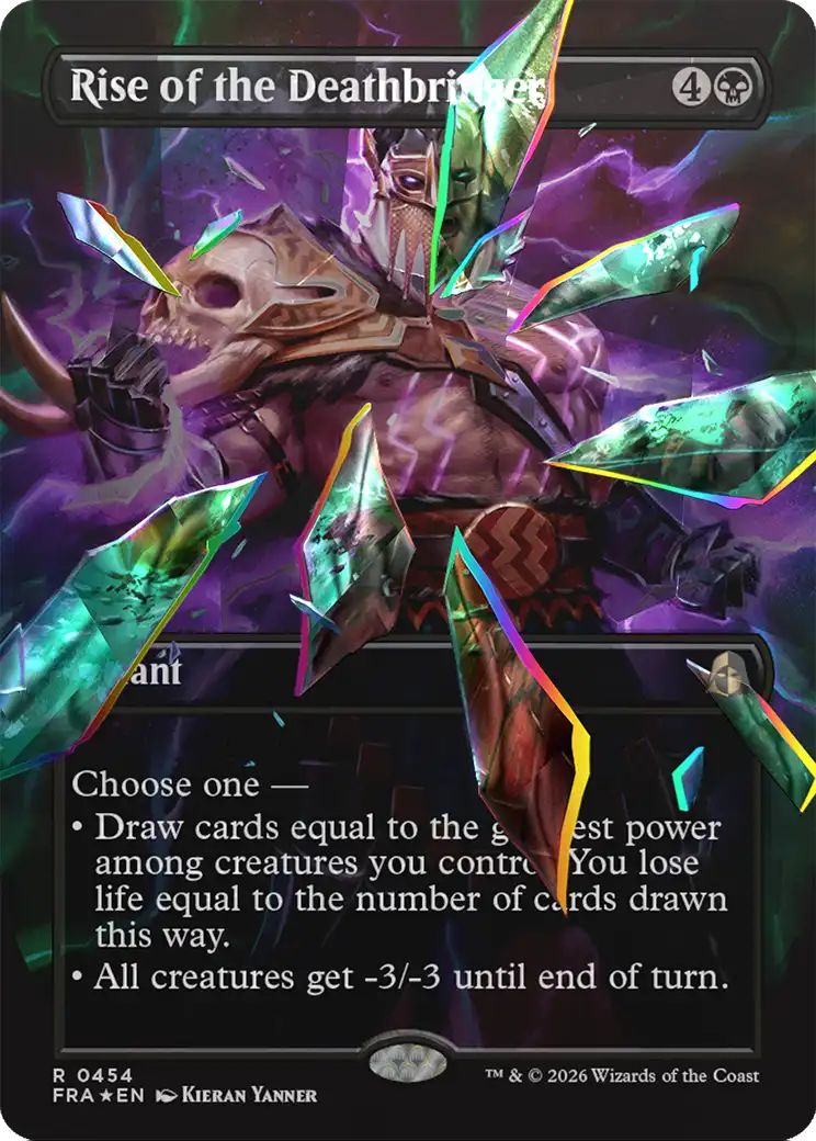 Rise of the Deathbringer (Borderless) (Facet Foil) [Reality Fracture] | Gaming Infinity