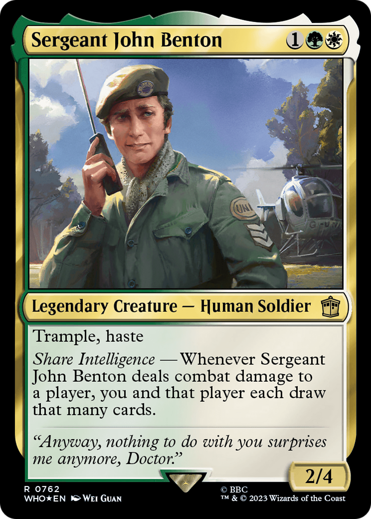 Sergeant John Benton (Surge Foil) [Doctor Who] | Gaming Infinity