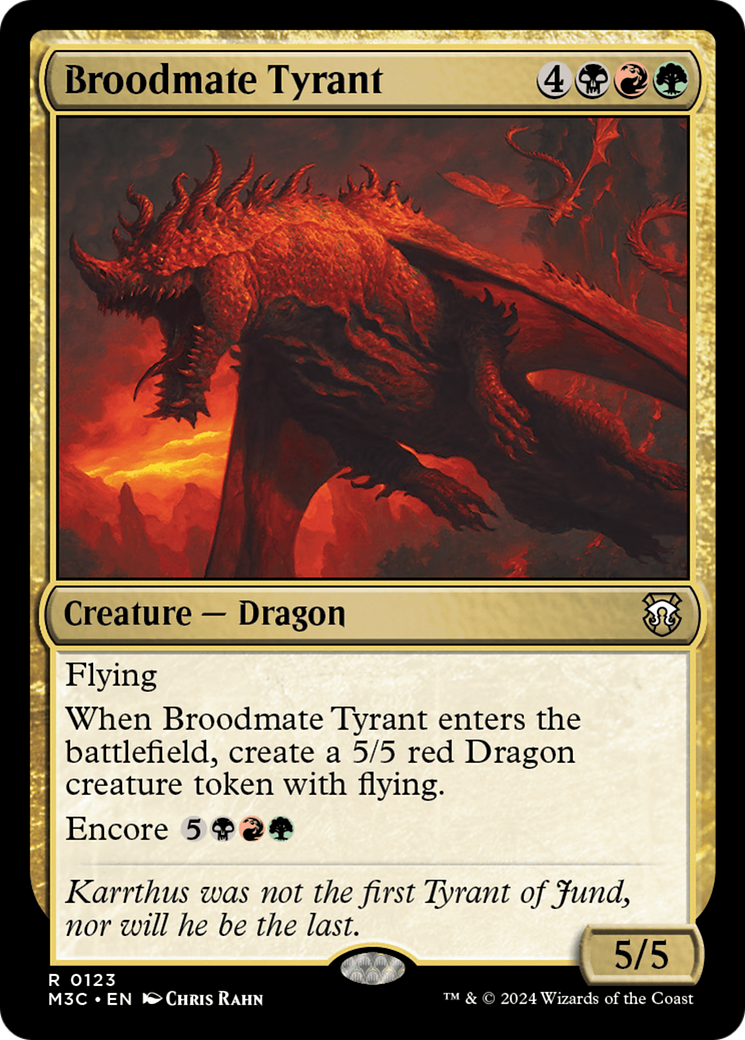 Broodmate Tyrant (Extended Art) (Ripple Foil) [Modern Horizons 3 Commander] | Gaming Infinity