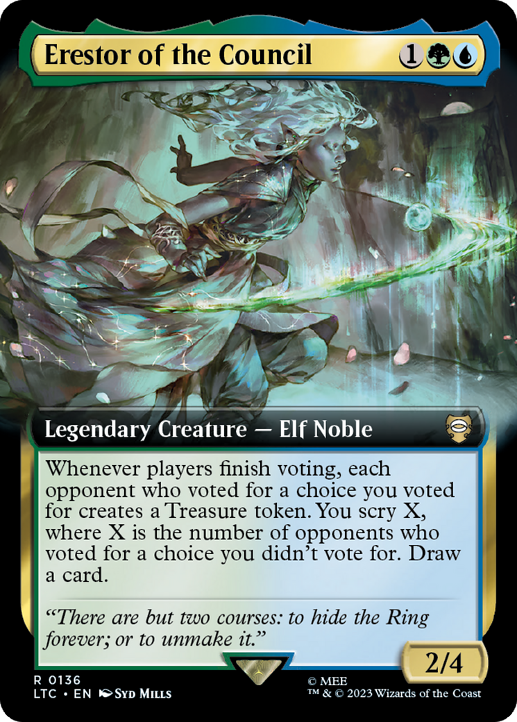 Erestor of the Council (Extended Art) [The Lord of the Rings: Tales of Middle-Earth Commander] | Gaming Infinity