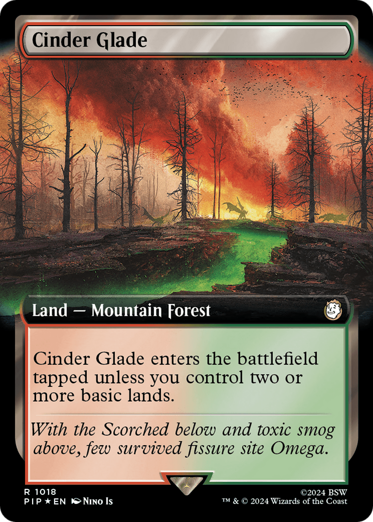 Cinder Glade (Extended Art) (Surge Foil) [Fallout] | Gaming Infinity