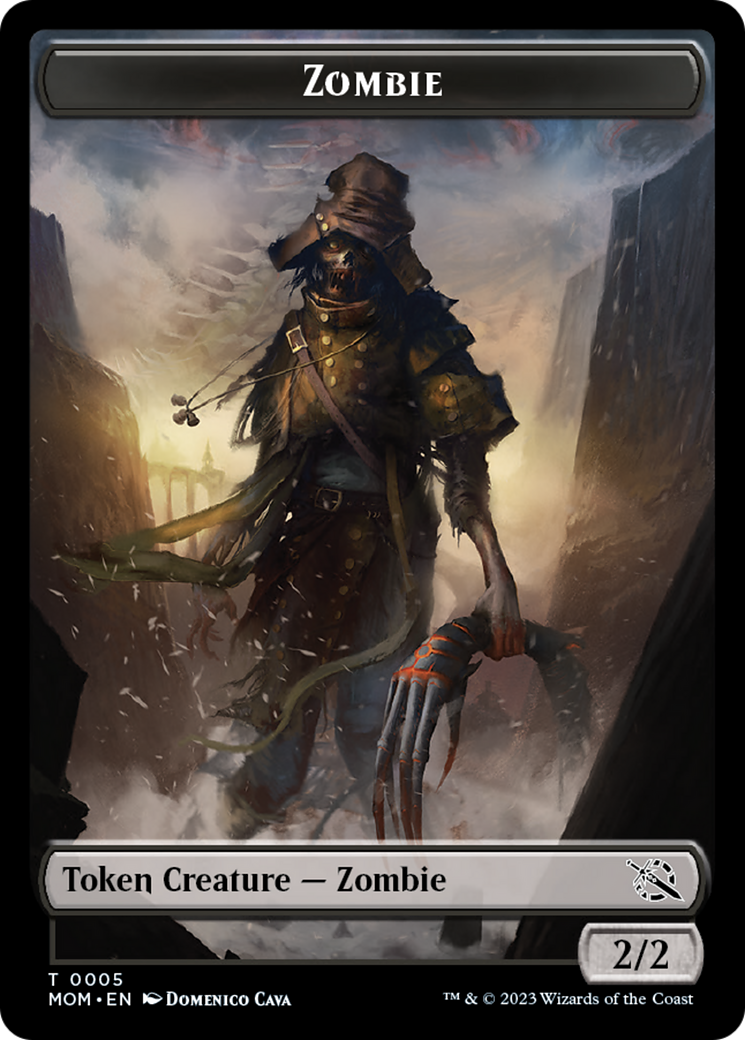 Warrior // Zombie Double-Sided Token [March of the Machine Tokens] | Gaming Infinity