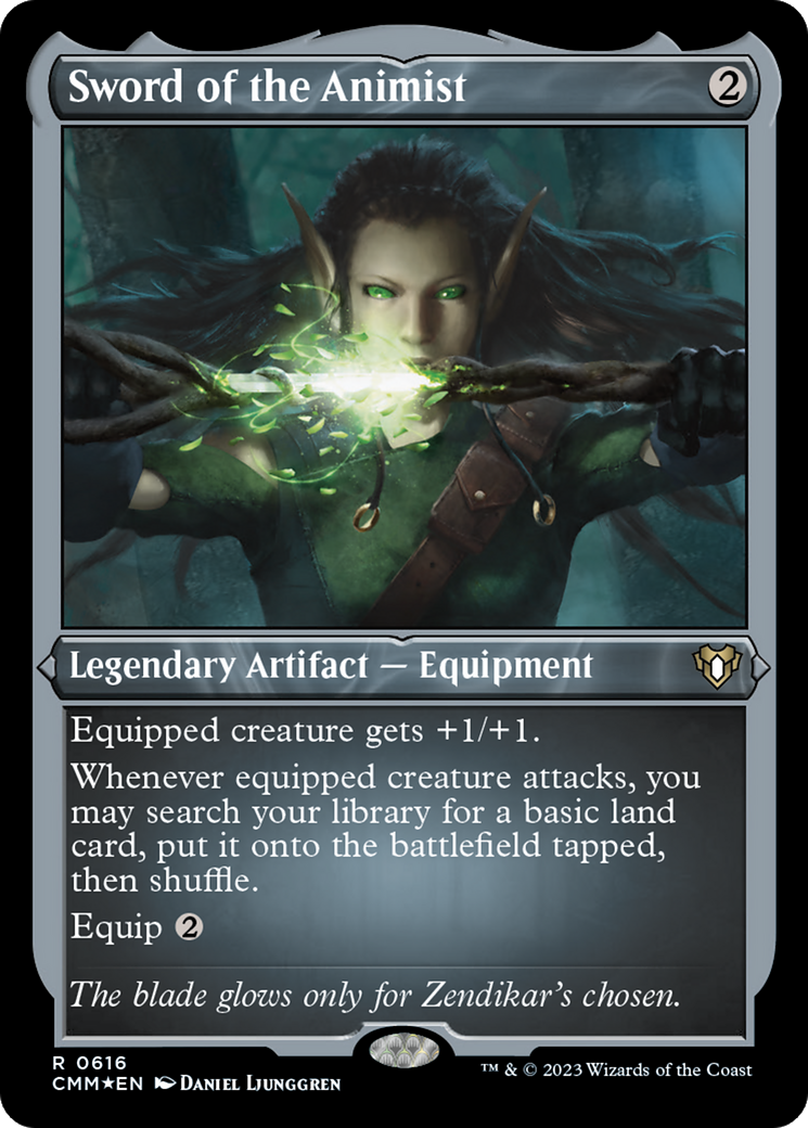 Sword of the Animist (Foil Etched) [Commander Masters] | Gaming Infinity