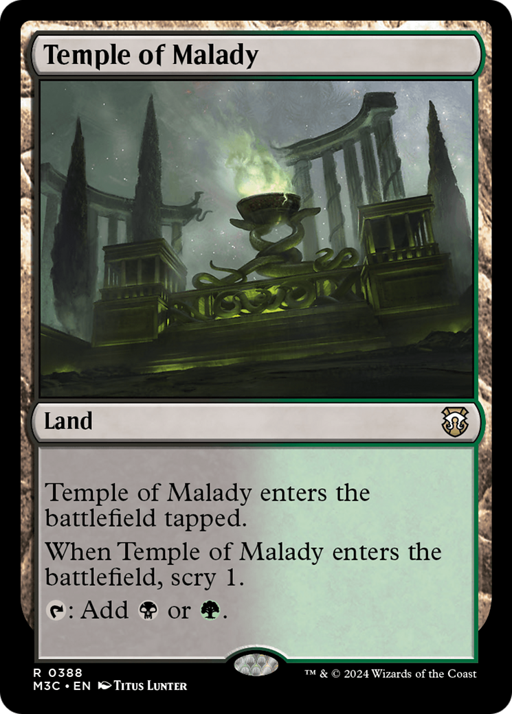 Temple of Malady (Ripple Foil) [Modern Horizons 3 Commander] | Gaming Infinity
