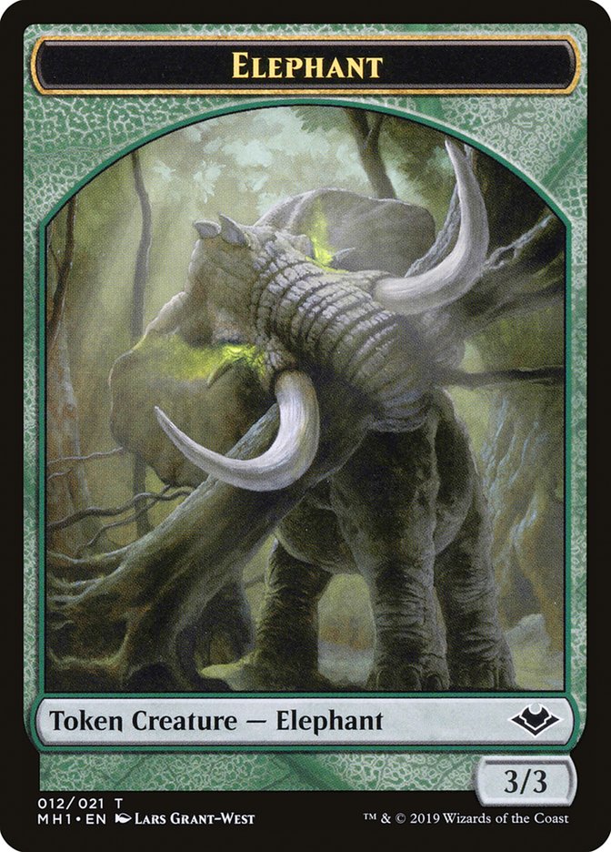 Shapeshifter (001) // Elephant (012) Double-Sided Token [Modern Horizons Tokens] | Gaming Infinity