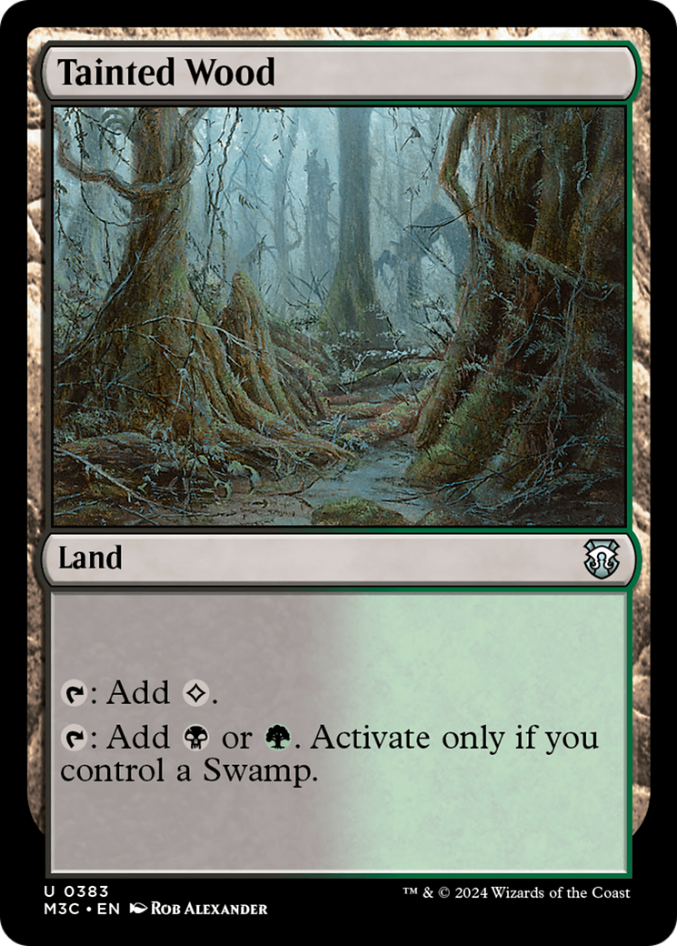 Tainted Wood (Ripple Foil) [Modern Horizons 3 Commander] | Gaming Infinity