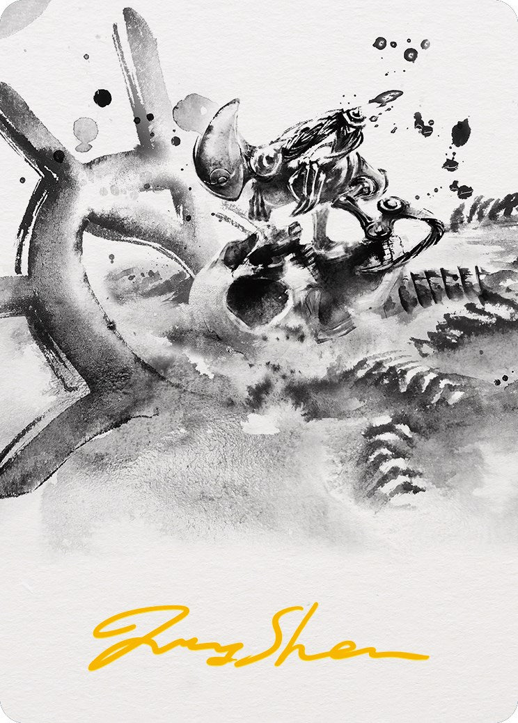 Myr Convert Art Card (Gold-Stamped Signature) [Phyrexia: All Will Be One Art Series] | Gaming Infinity