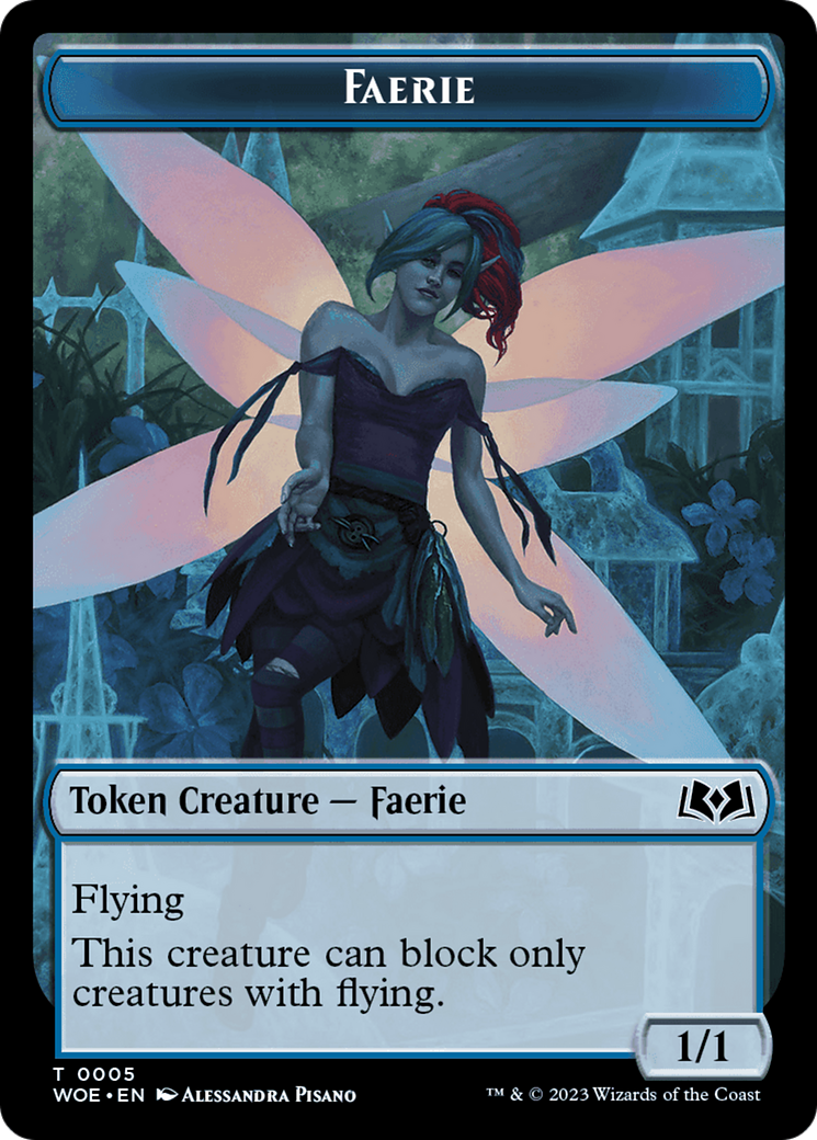 Faerie // Food (0013) Double-Sided Token [Wilds of Eldraine Tokens] | Gaming Infinity