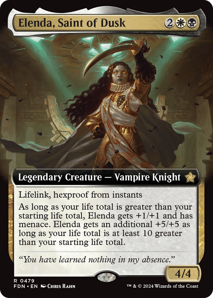 Elenda, Saint of Dusk (Extended Art) [Foundations] | Gaming Infinity