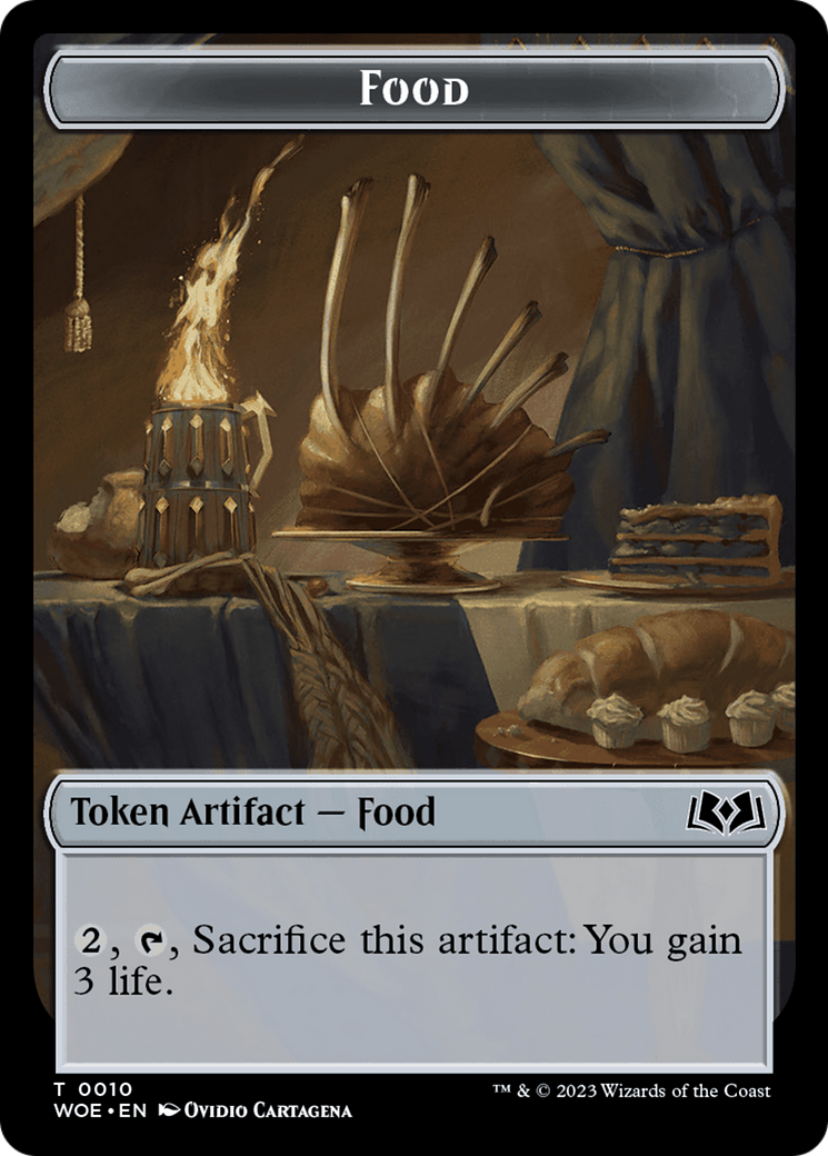 Human // Food (0010) Double-Sided Token [Wilds of Eldraine Tokens] | Gaming Infinity
