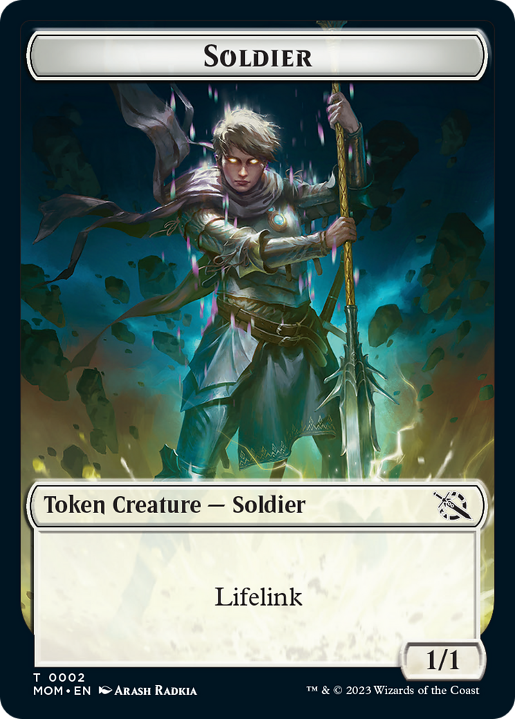 Soldier // Wrenn and Realmbreaker Emblem Double-Sided Token [March of the Machine Tokens] | Gaming Infinity