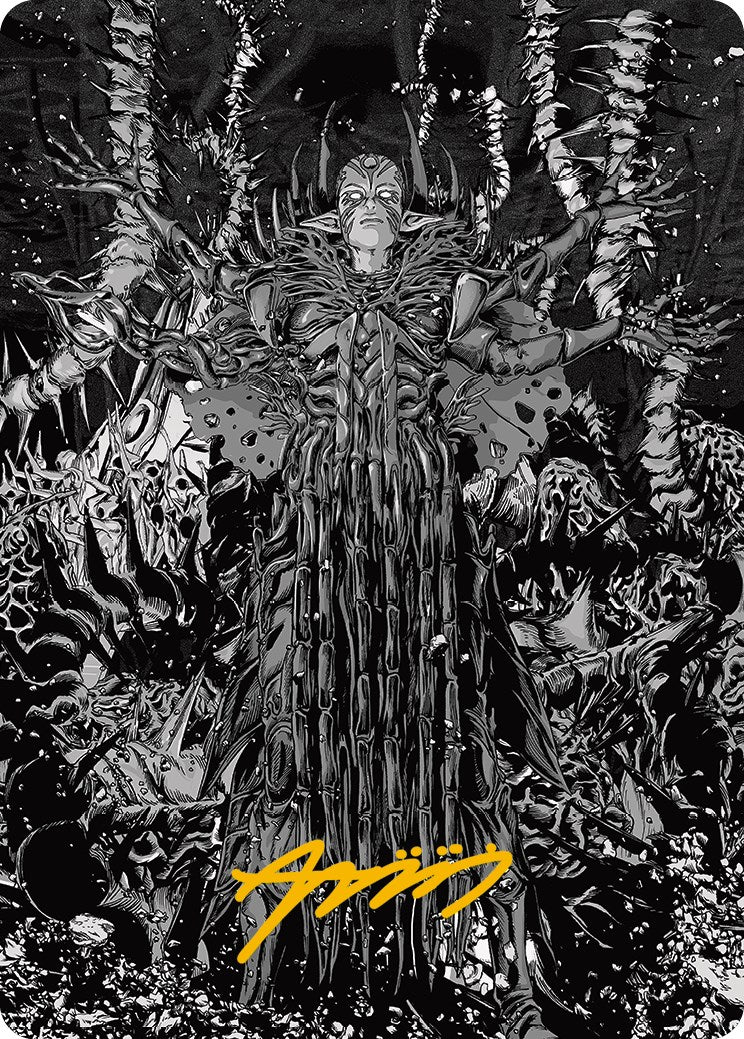 Nissa, Ascended Animist Art Card (Gold-Stamped Signature) [Phyrexia: All Will Be One Art Series] | Gaming Infinity