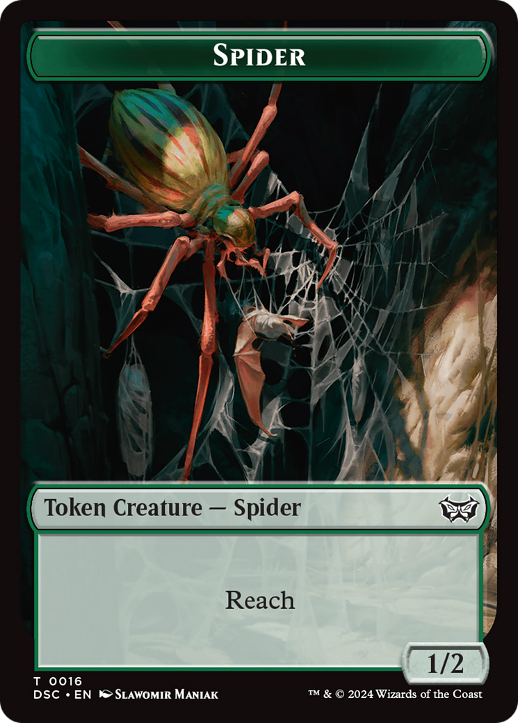 Treefolk // Spider Double-Sided Token [Duskmourn: House of Horror Commander Tokens] | Gaming Infinity