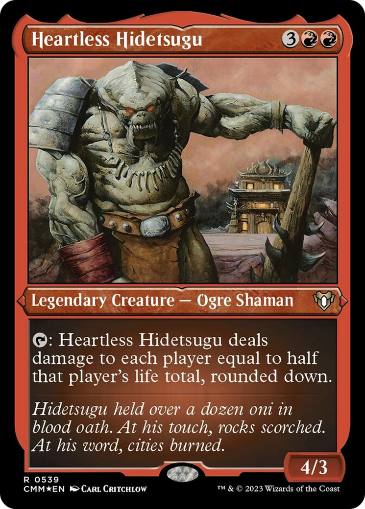 Heartless Hidetsugu (Foil Etched) [Commander Masters] | Gaming Infinity