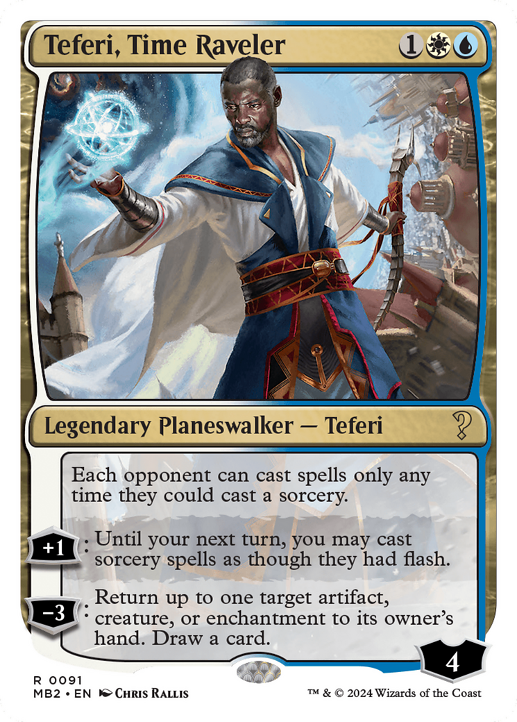 Teferi, Time Raveler (White Border) [Mystery Booster 2] | Gaming Infinity