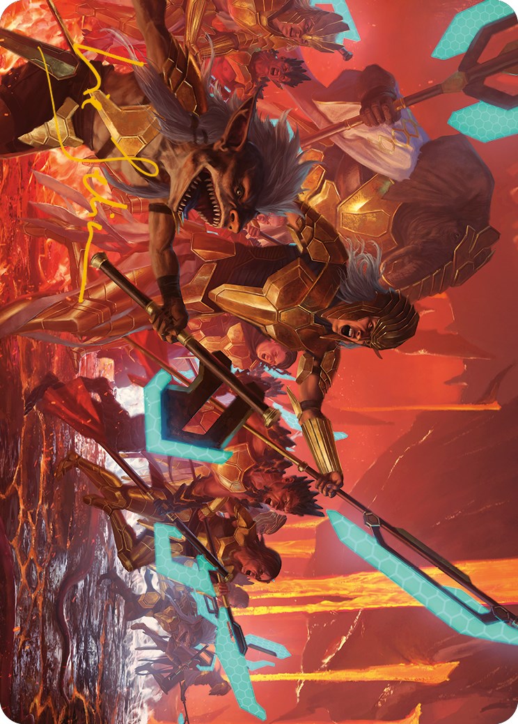 Roar of Resistance Art Card (Gold-Stamped Signature) [Phyrexia: All Will Be One Art Series] | Gaming Infinity