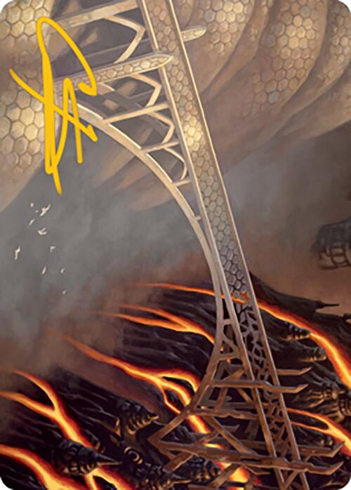 Rustvale Bridge Art Card (Gold-Stamped Signature) [Modern Horizons 2 Art Series] | Gaming Infinity