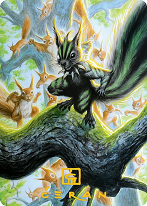 Chatterfang, Squirrel General Art Card (67) (Gold-Stamped Signature) [Modern Horizons 2 Art Series] | Gaming Infinity