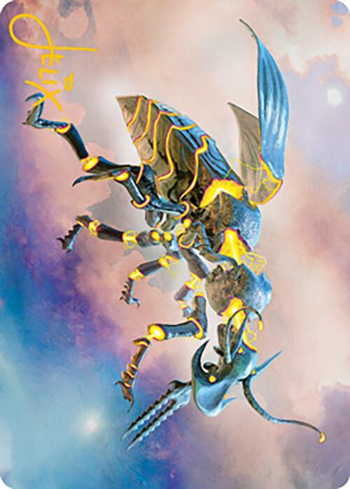 Zabaz, the Glimmerwasp Art Card (Gold-Stamped Signature) [Modern Horizons 2 Art Series] | Gaming Infinity