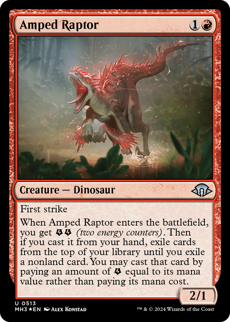 Amped Raptor (Ripple Foil) [Modern Horizons 3] | Gaming Infinity